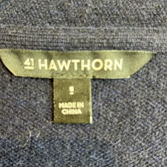 41 Hawthorne Leena Cashmere Navy Open SZ S Cardigan New - Picture 5 of 9